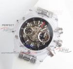 Perfect Replica High Quality Hublot Big Bang Unico Sapphire Watches - White Rubber Strap